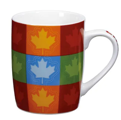 Canada Patchwork Maple Leaf Coffee Mug