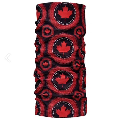 Circled Maple Leaves Multi Scarf