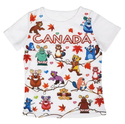Kids’ Canadian Animal Bling T-Shirt