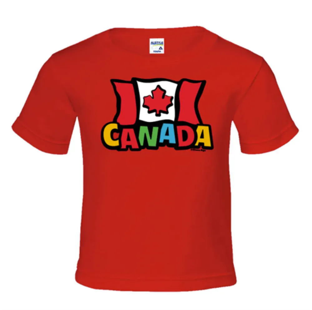 Kids’ Funky Canada Flag T-Shirt