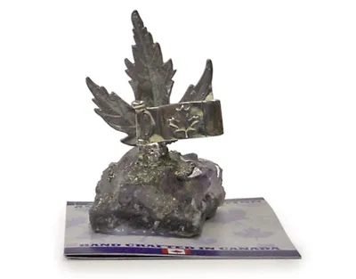 Maple Leaf Canada Flag Amethyst