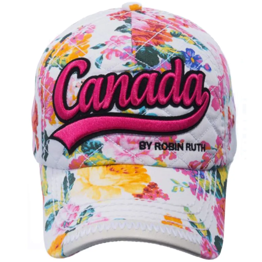 Floral Canada Baseball Cap