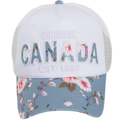 Floral Canada Mesh Baseball Cap