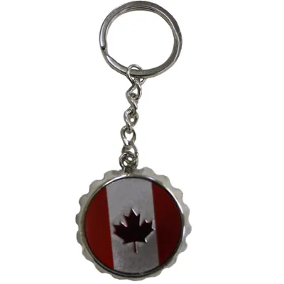 Canada Flag Bottle Cap Opener Keychain
