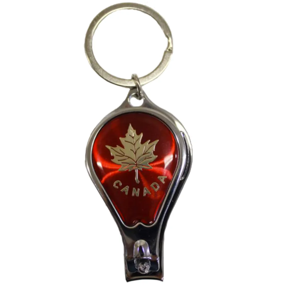 Gold Maple Leaf Keychain Nail Clippers