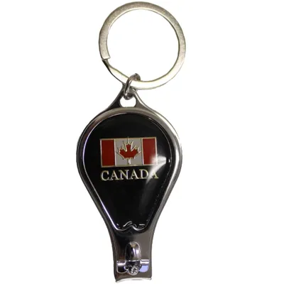 Black Canada Flaf Keychain Nail Clippers