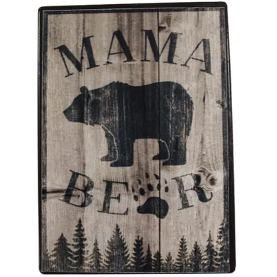 Mama Bear Wood Design Magnet