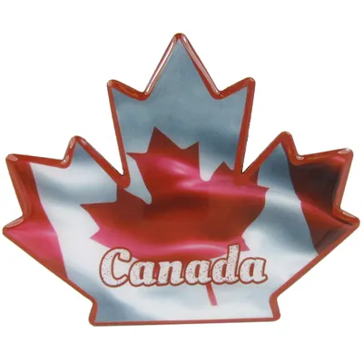 Maple Leaf Shaped Canada Flag Magnet
