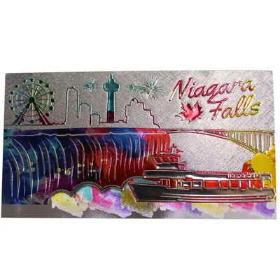 Vibrant Neon Niagara Falls Magnet