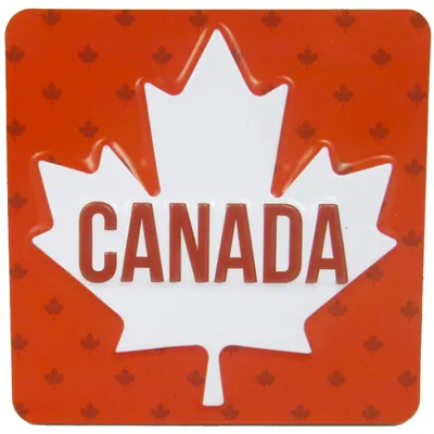 Canada White Maple Leaf Puff Magnet