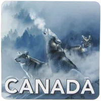 Canada Wolf Puff Magnet