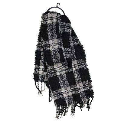 Black Plaid Scarf