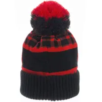 Buffalo Red Plaid Toque w/Pom-Pom