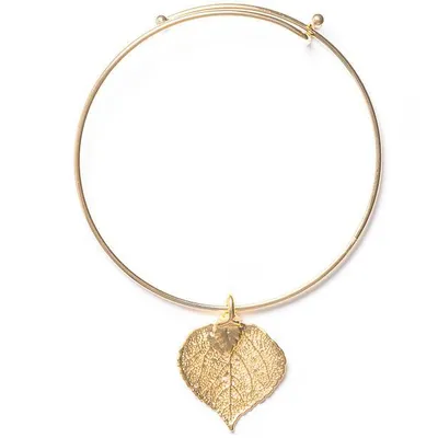 Aspen Leaf Bangle Bracelet