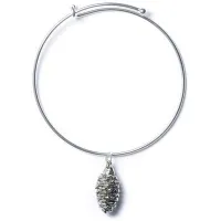 Silver Pine Cone Bracelet