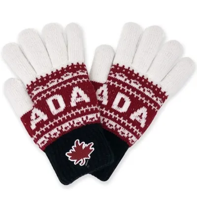 Burgundy Canada Magic Winter Gloves