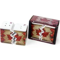 Ceramic Maple Leaf Salt and Pepper Set
