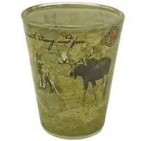 Canada Wildlife Map Postcard Shot Glass