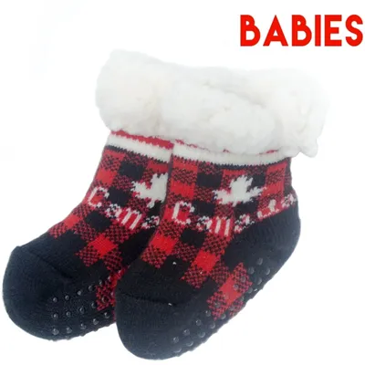 Babies’ Plaid Lumber Warm Socks