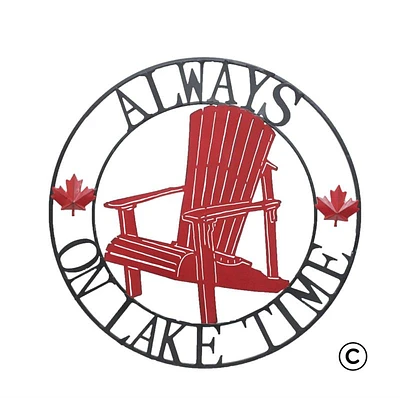 Always On The Lake Circle Wall Art