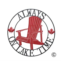 Always On The Lake Circle Wall Art