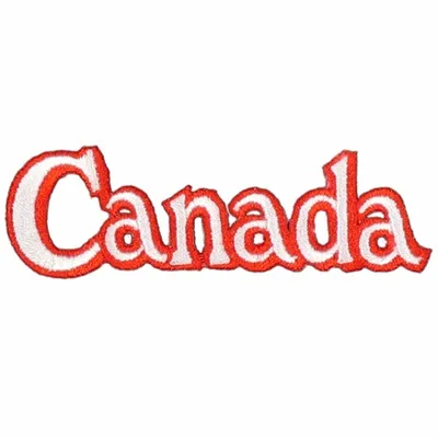 Canada Text Iron On Patch