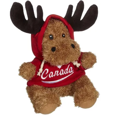 Plush Moose in Canada Hoodie