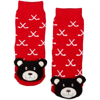 Kids’ Hockey Stick Black Bear Socks