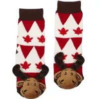 Kids’ Maple Leaf Moose Socks