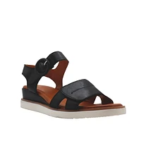 RILEY - Sandale en cuir avec double velcro