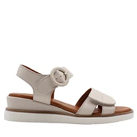 RILEY - Sandale en cuir avec double velcro