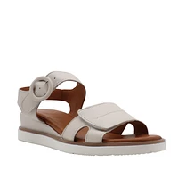 RILEY - Sandale en cuir avec double velcro