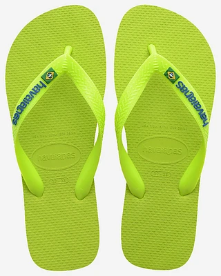 Chinelos Havaianas BRASIL LOGO NEON Lime Green/Lime Green