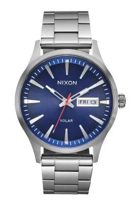 Relogio Nixon SENTRY SOLAR SS Navy Sunray/Silver