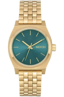 Relogio Nixon MEDIUM TIME TELLER Light Gold/Turquoise