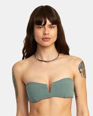 Bikini Top RVCA GREETINGS V WIRE BANDEAU Jade