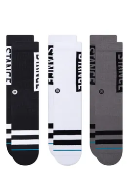 Meias Stance THE OG 3 PACK Black/White