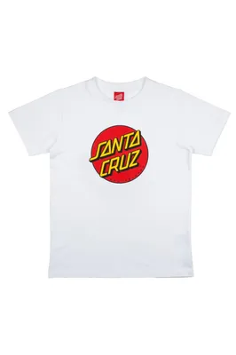 T-Shirt Santa Cruz CLASSIC DOT White