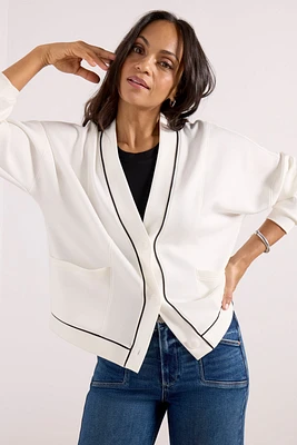 Corinne Sleek Button Down Sweatshirt