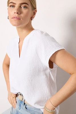 Gauze Flutter Top