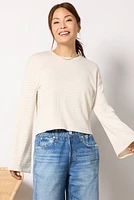 The Knit Stripe Boxy Long Sleeve