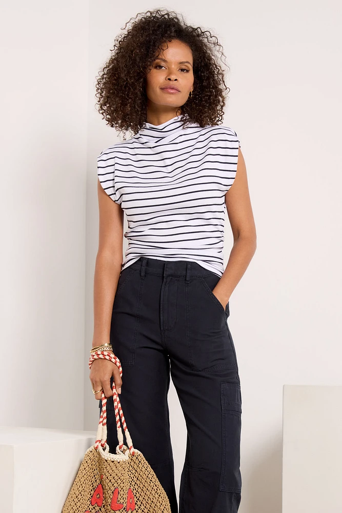 Amara Stripe Rib Top