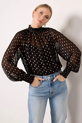 Millie Metallic Dot Blouse