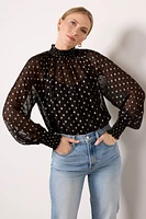 Millie Metallic Dot Blouse