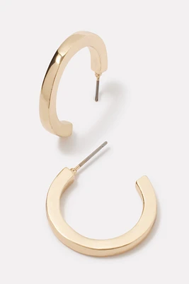 Cecily Flat Hoops