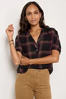 Sunset Plaid Top