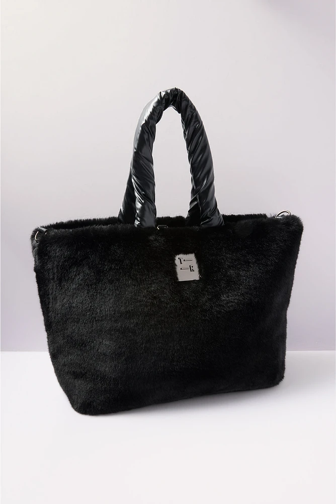 Duplex Reversible Fur Tote