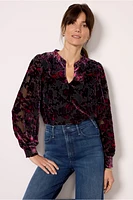 Jesse Burnout Velvet Blouse