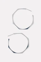 Geo Hoop Earrings