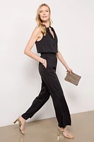 Ruffle Neck Wide Leg Jumpsuit